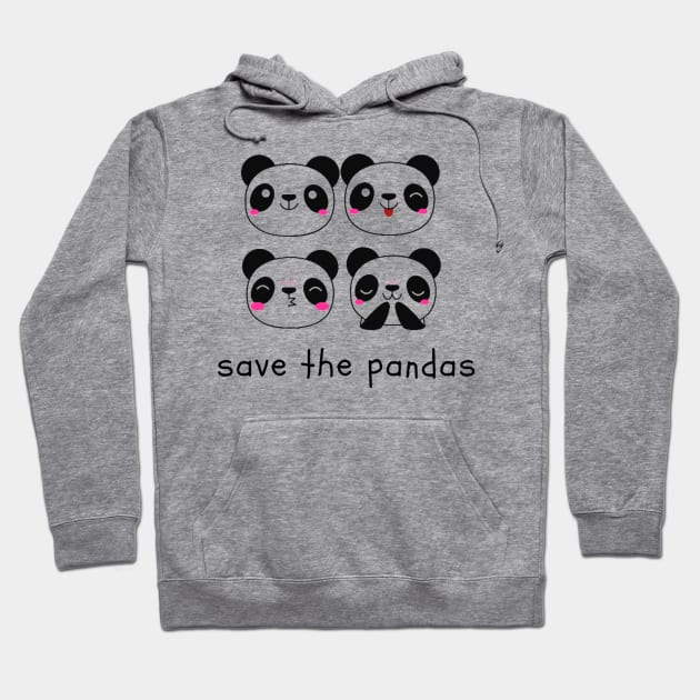 Save the Pandas Hoodie by NoColorDesigns